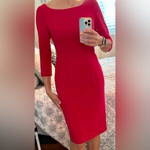 NWOT Black Halo Vibrant Red Dress, Long Sleeves, size 8